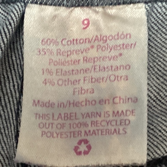 Destroyed Corset Waist Skinny Zipper/Button Fly Denim Jeans Darkwash Size 9 Jr - Picture 15 of 16